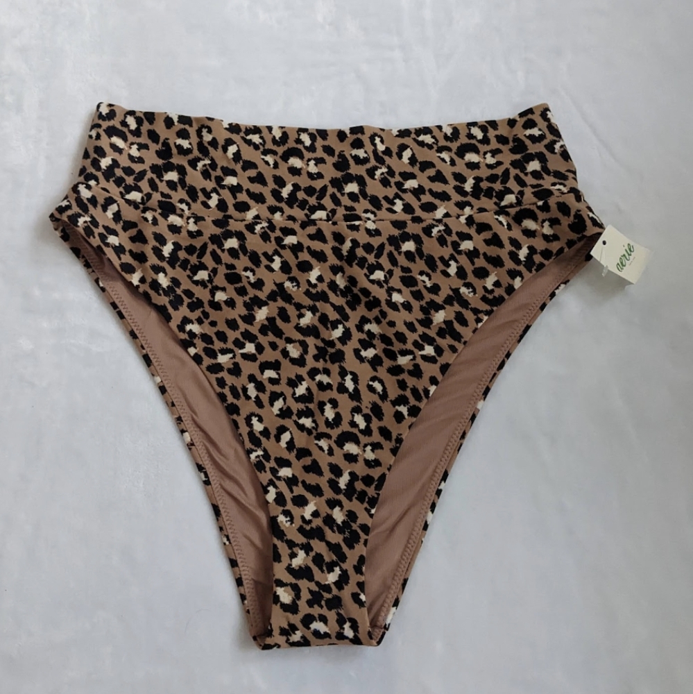 Aerie Cheetah Animal Print Bikini Lightly Padded XL Top HighWaist L Bottom NWT ⚡ - Picture 2 of 14